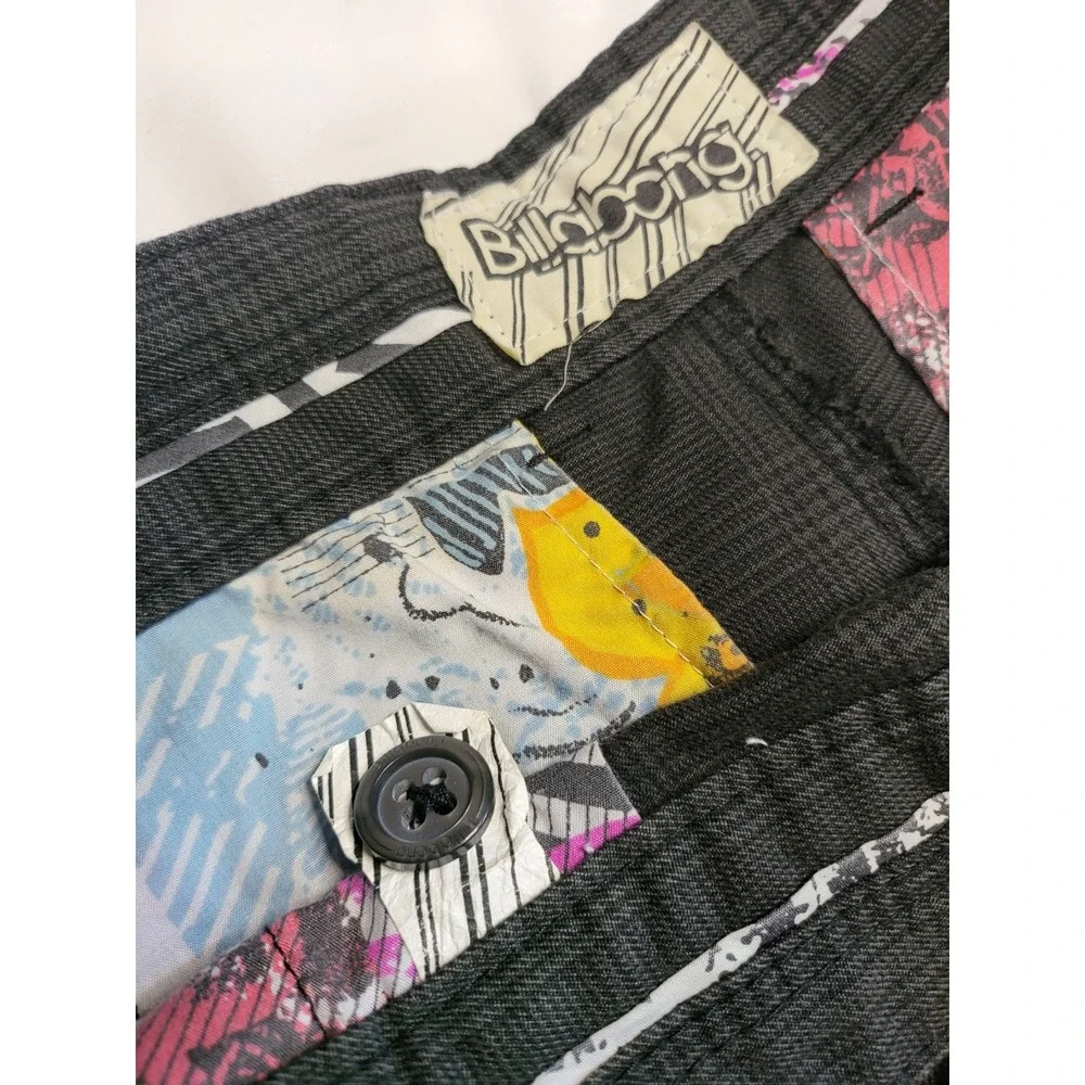Vintage Y2K Billabong Mens Baggy Skater Pants Grey Plaid Size 30 x 30 Streetwear